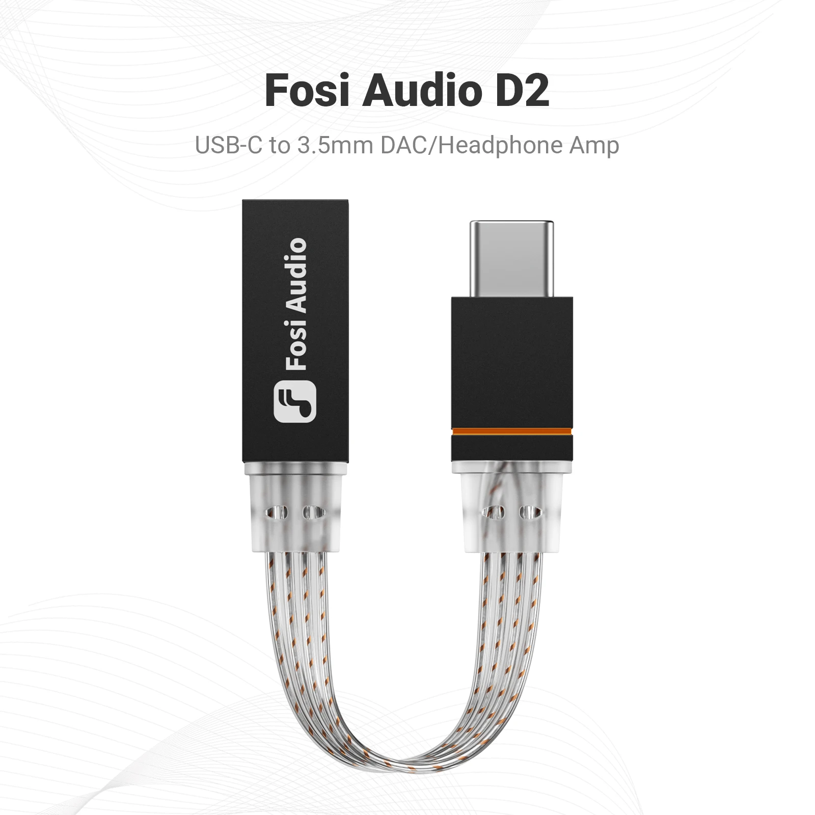 Фото Аудиоусилитель Fosi Audio D2 USB DAC для наушников, алюминиевый адаптер USB-C на 3,5 мм с поддержкой микрофонного входа №2