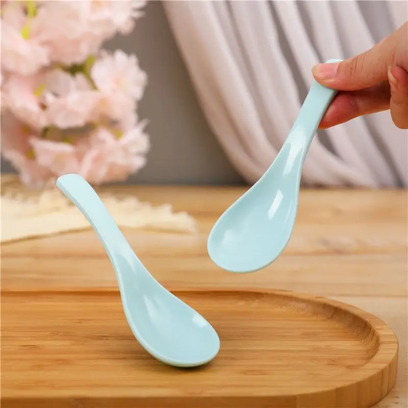 Tableware Soup Spoons Japanese Rice Spoons Sauces Soup Spoon Porridge Spoon  Ramen Pho Wonton Dumpling  R010 images - 6