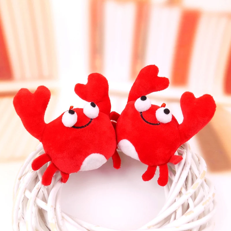 

2023 Funny Doll Keychain Red Lobster Plush Toys Pendant Crab Stuffed Animal PP Cotton Toy Cartoon Plush Pendant Girl Gifts