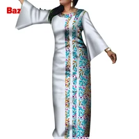 straight african dresses for women plus size dashiki bazin riche patchwork long maxi traditional clothing wy5634