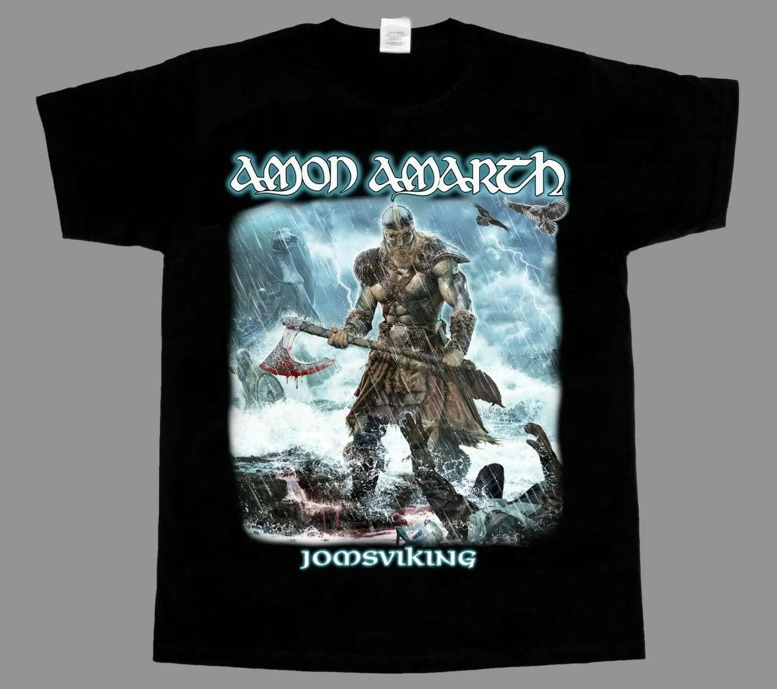 

AMON AMARTH JOMSVIKING DEATH METAL CHILDREN OF BODOM AMORPHIS NEW BLACK T-SHIRT