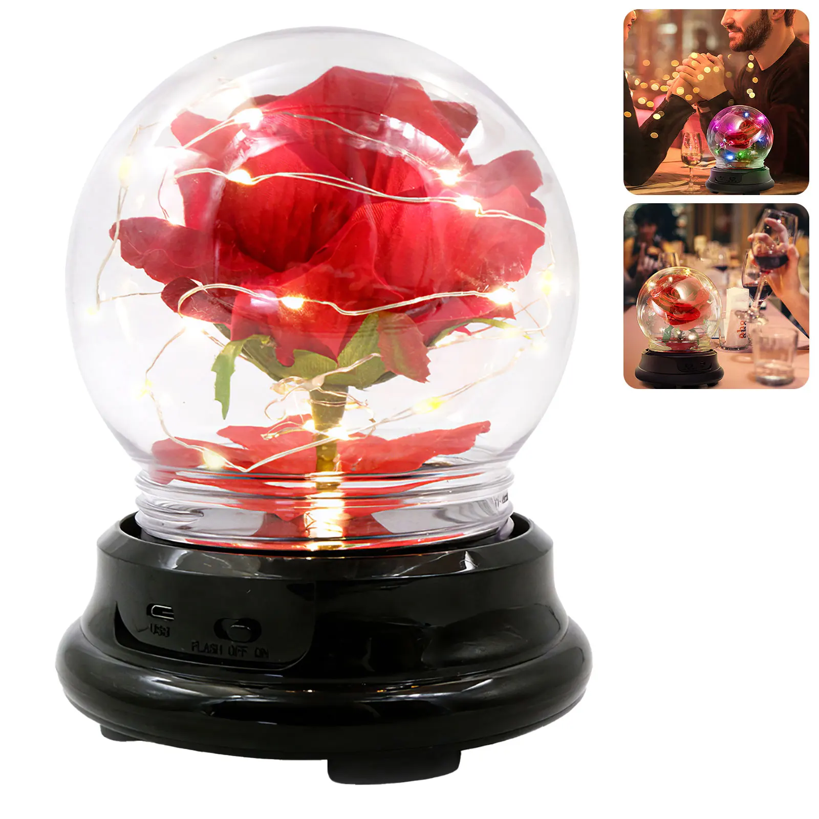 

Светящиеся розы, ярсветильник светящиеся розы, цветок, имитация розы, светящиеся романтические светильник ящиеся украшения светодиодный с...