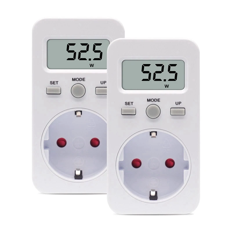 

Digital Energy Meter Wattmeter LCD Power Monitor Electricity Test Measuring Socket 230V, Maximum Power 3680W EU Plug