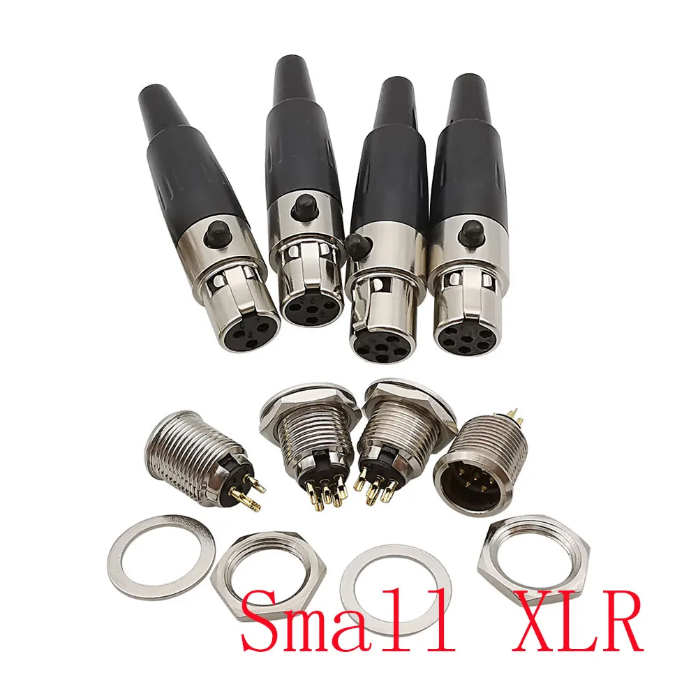 

1Set XLR 3/4/5/6 Pin Male Female Plug Socket Small Audio Microphone Aviation Connector for Cable Soldering MIC Audio Microphone