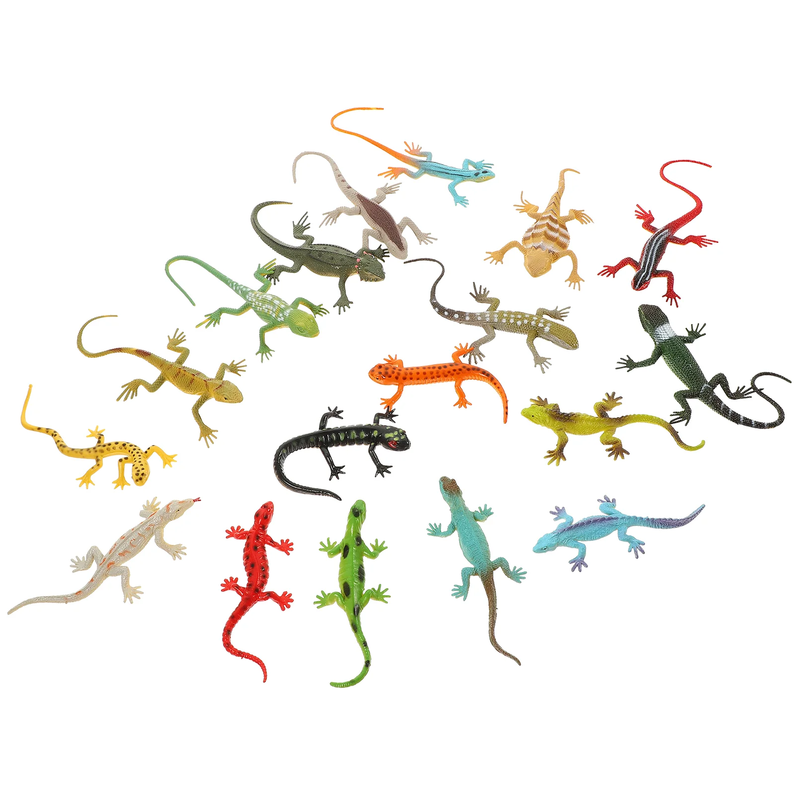 

18 Pcs Reptile Lizard Toy Plastic Animal Toys Simulation Figurines Puppet 9X3.5X1CM Model Kids Ornament Child