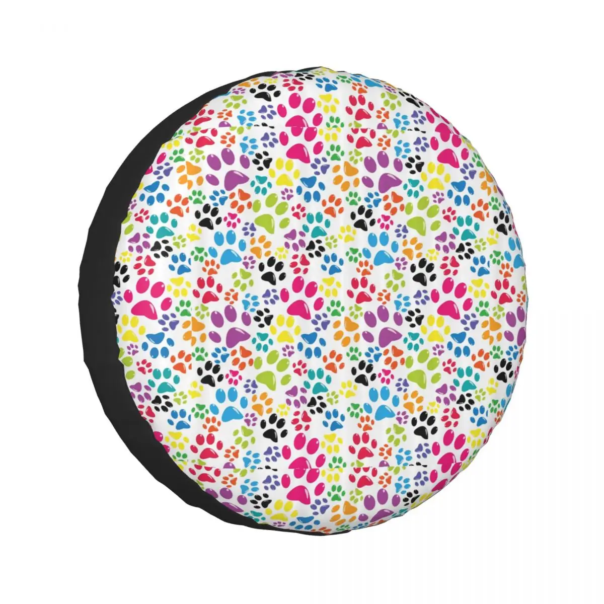 

Little Paws Cute Steps Spare Tire Cover Universal Waterproof Protection Wheel Cover Fit for Jeep Trailer RV SUV Camper Vehicle