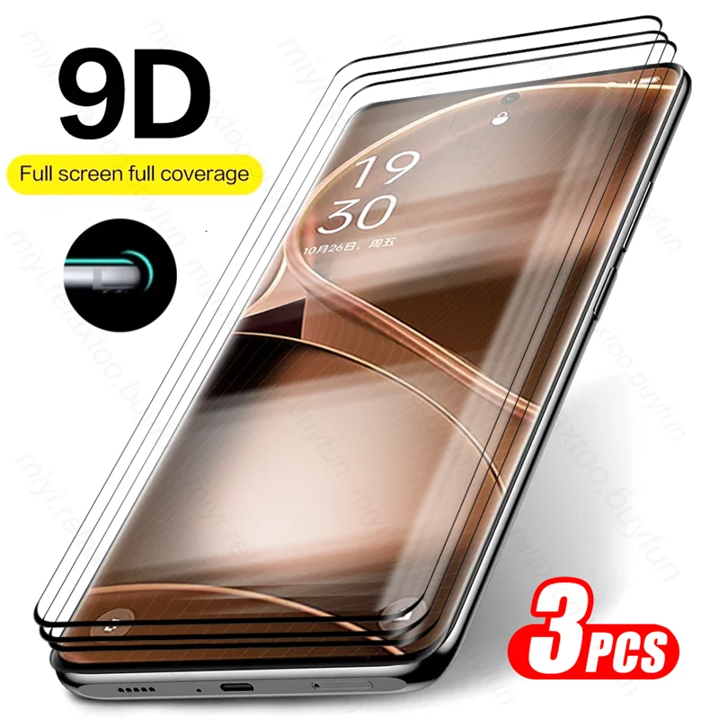 

Изогнутое закаленное стекло 9D для защиты экрана Oppo Find X6 Pro 5G PGEM110,PGEM10, Взрывозащищенная защитная пленка HD 6,82 дюйма, 3 шт.