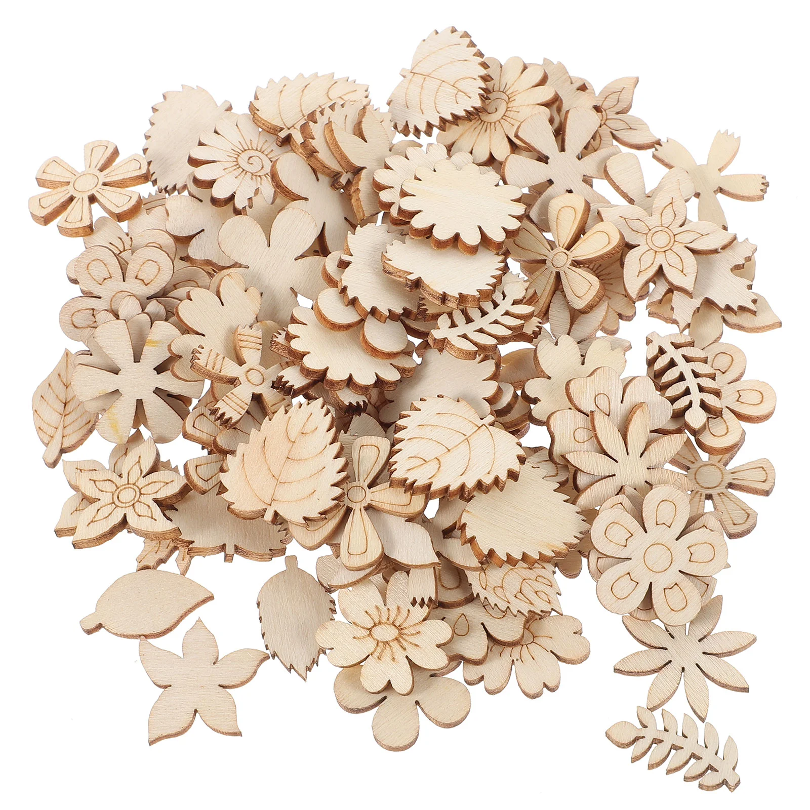 

200Pcs Shapes Flowers Leaf Slices Things To On Cutouts Leaves Cutouts
