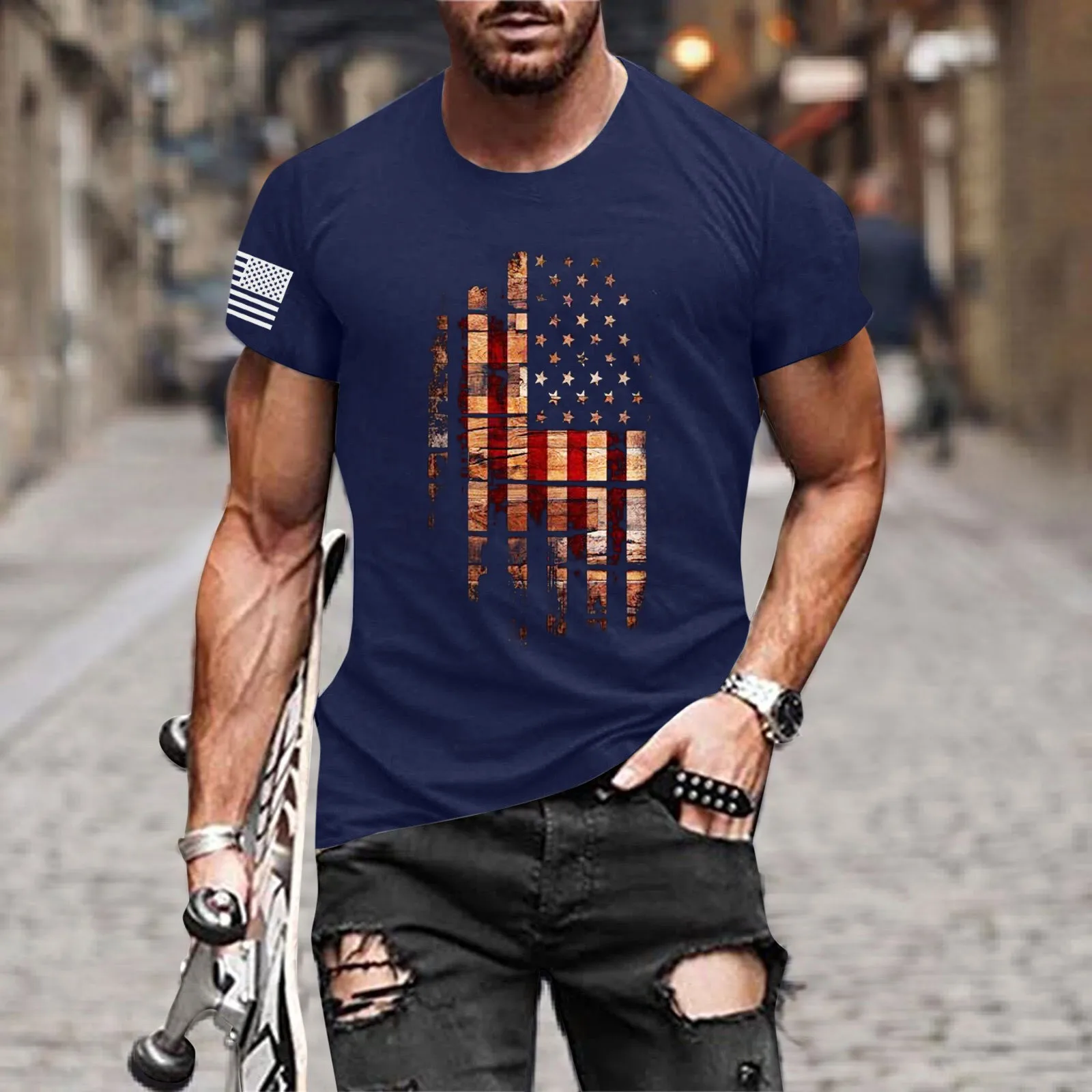 

Mens All Shirts Mens Summer Independence Day Fashion Casual Printed T Shirt Men T Shirts Casual Graphic 2xlt Shirts for Men
