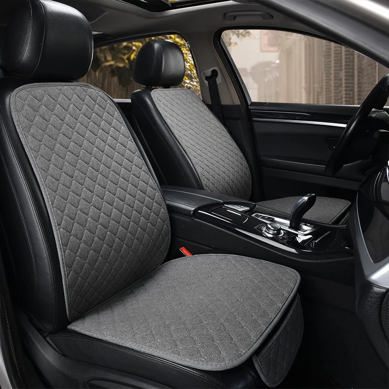 

Льняная ткань, универсальная льняная Передняя и задняя подушка, защитный коврик, подкладка, аксессуары для спинки, для грузовиков, внедорожников