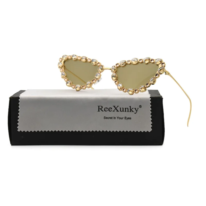 Солнцезащитные очки кошачий глаз для мужчин и женщин роскошные модные винтажные