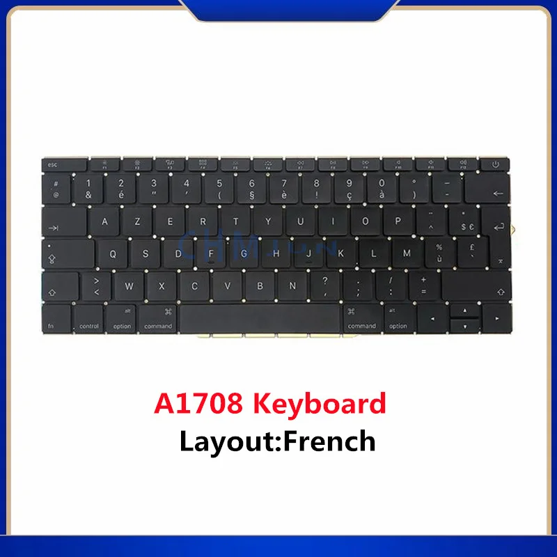 

Новый ноутбук A1708 AZERTY раскладка FR Клавиатура для Macbook Retina Pro 13 "A1708 Французская клавиатура 2016 2017 года