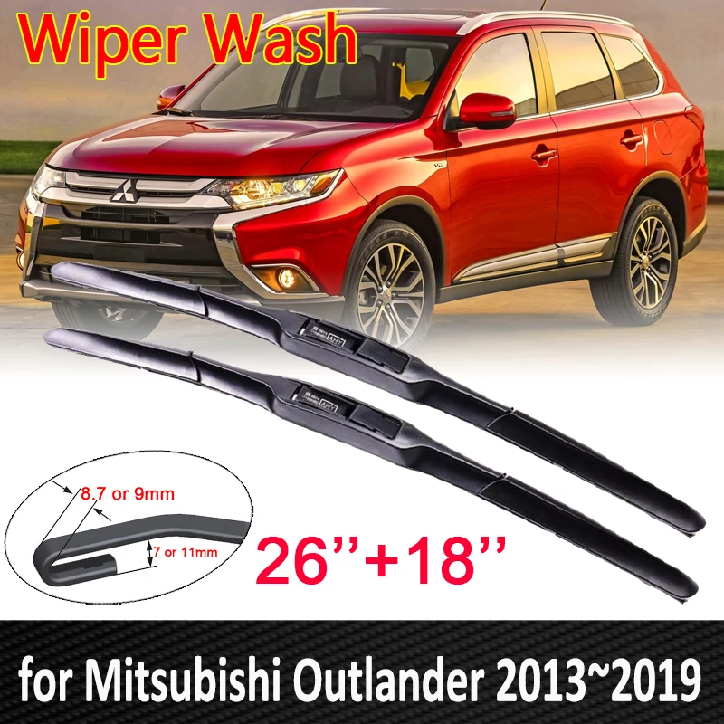 

Car Wiper Blade Windshield for Mitsubishi Outlander 2013 2014 2015 2016 2017 2018 2019 3rd Gen Windscreen Wipers Car Goods