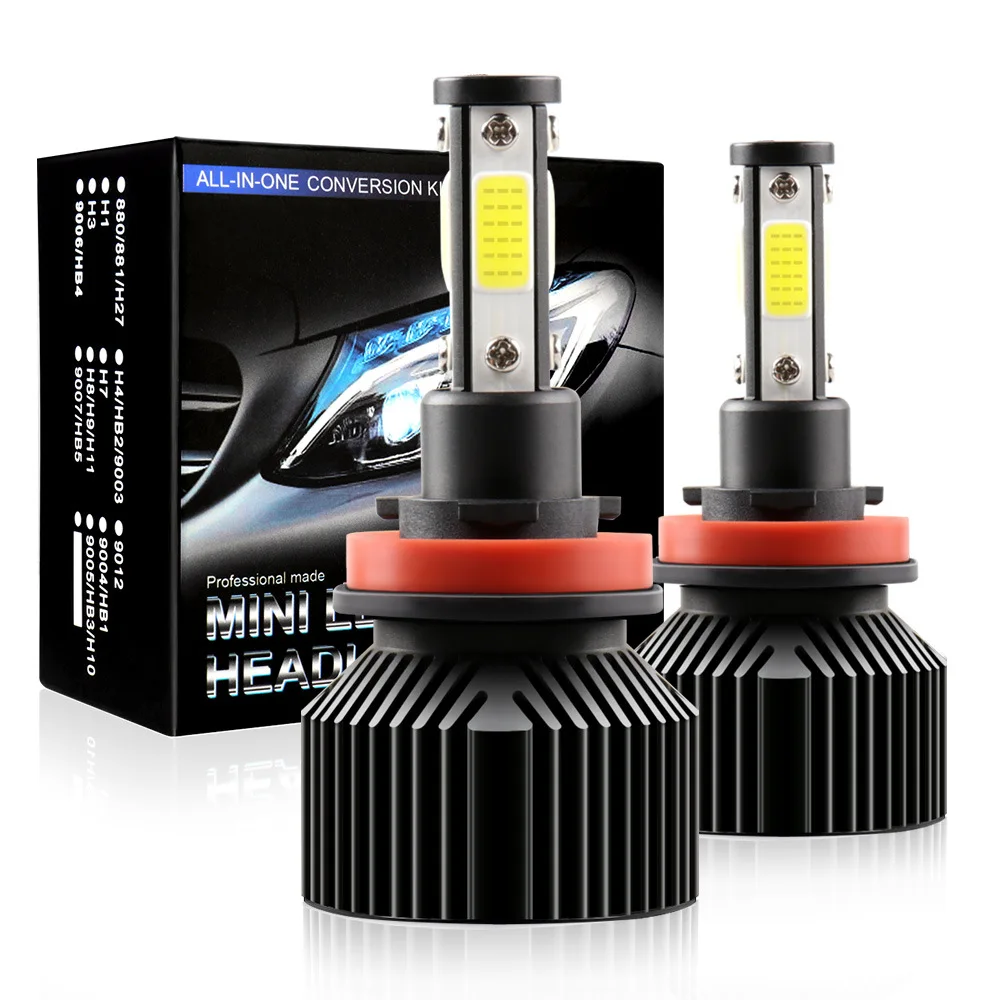

Car LED Headlights 4-Sided 8000LM Car Lamps 12V 60W ln-line Car Bulb H7 H11 9005 9006 Jack Car Lights Universal LED Car Lights