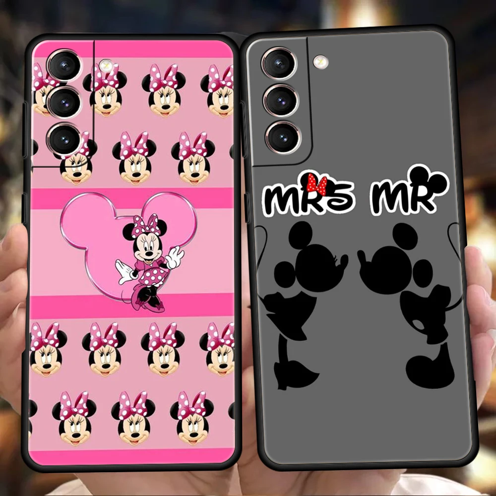 

Mickey Minnie Phone Case For Samsung S22 S20 S21 FE Note S21 20 10 Ulrta S10 S10E S9 M21 M22 M32 M31 5G Plus TPU Shell Funda Bag