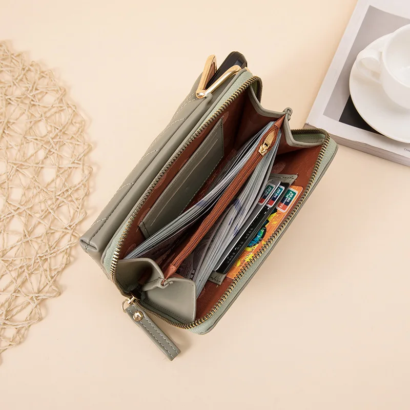 New Women Pu Leather Wallets Female Long Hasp Purses Large Capacity Money Bag Phone Pocket Multifunction Clutch Coin Card Holder