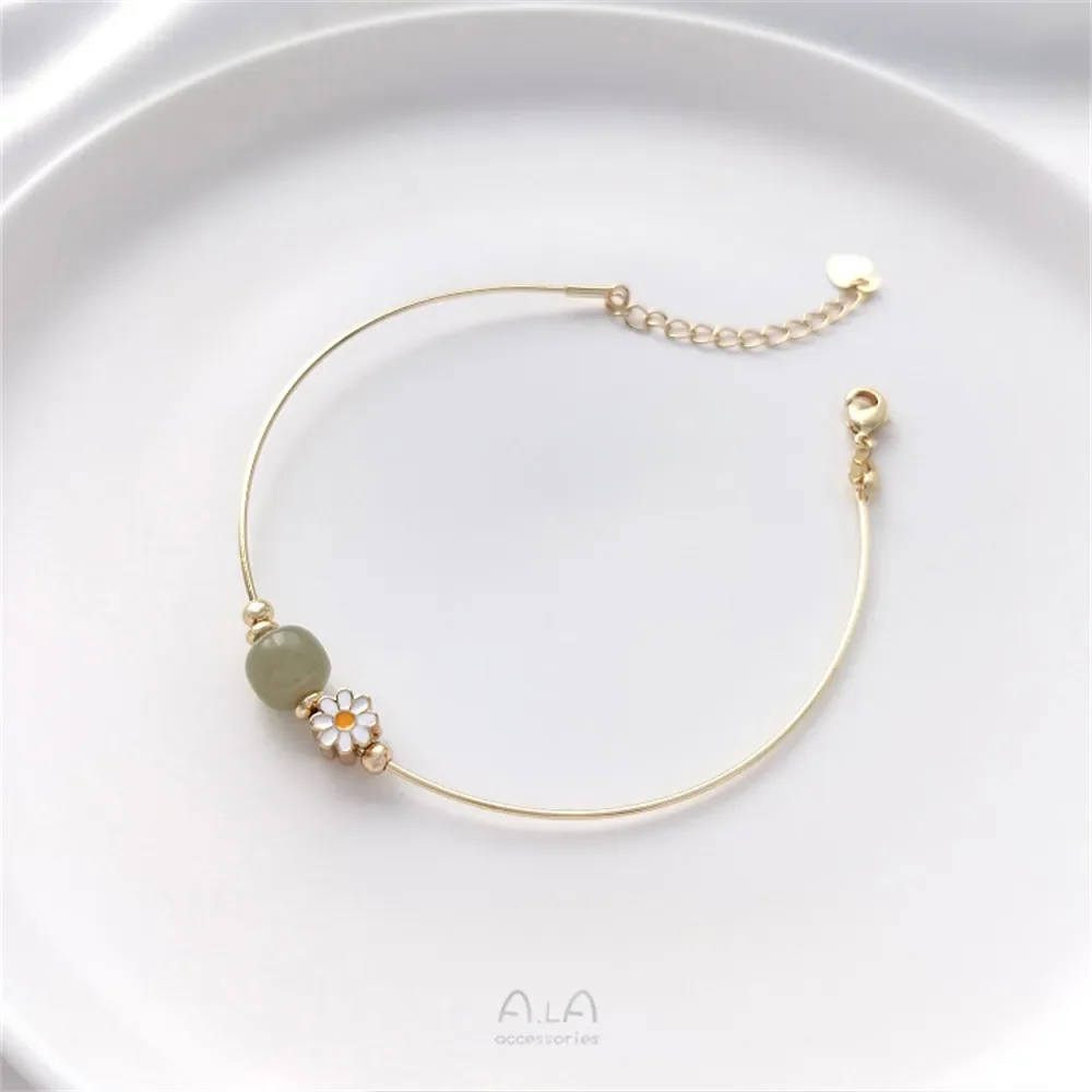 14-каратное золото медная проволока тонкий браслет ручной работы сделай сам из