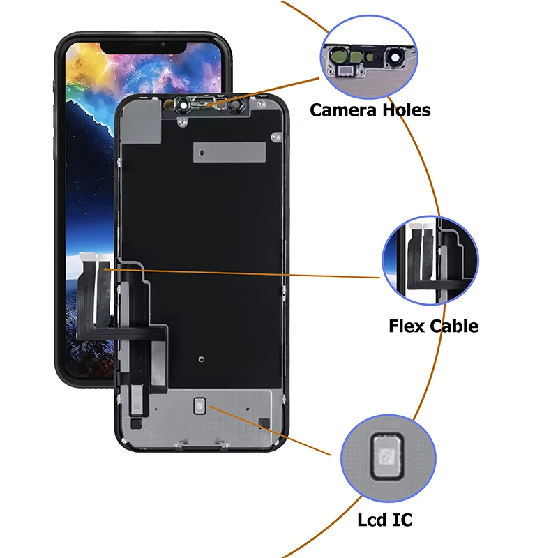 OLED-экран для iPhone X XR XS MAX 11 12 PRO ЖК-дисплей Incell Display Pantalla Поддержка 3D Touch True