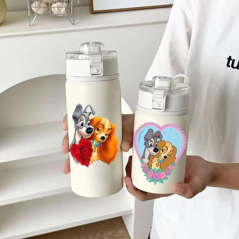 Леди и Бродяга Disney Dog Scamp UV DTF Клейкая пленка для чашек бутылок с водой стеклянная