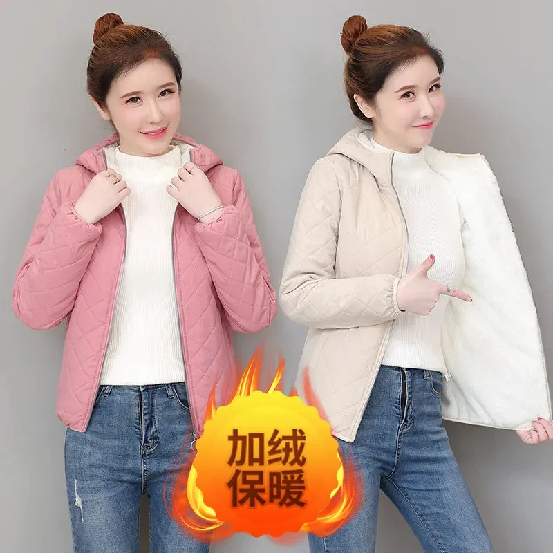 Куртка на хлопковой подкладке женские короткие парки зимнее пальто из овечьей