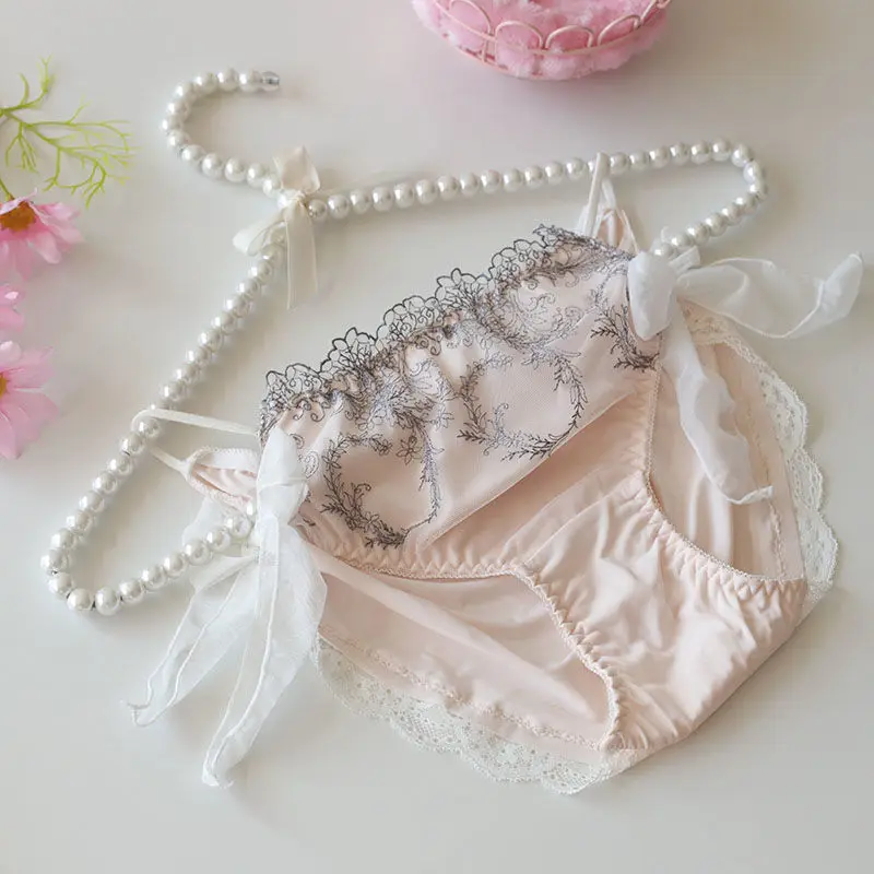 Нижнее белье женские шелковые брюки со средней талией хлопковые трусы с