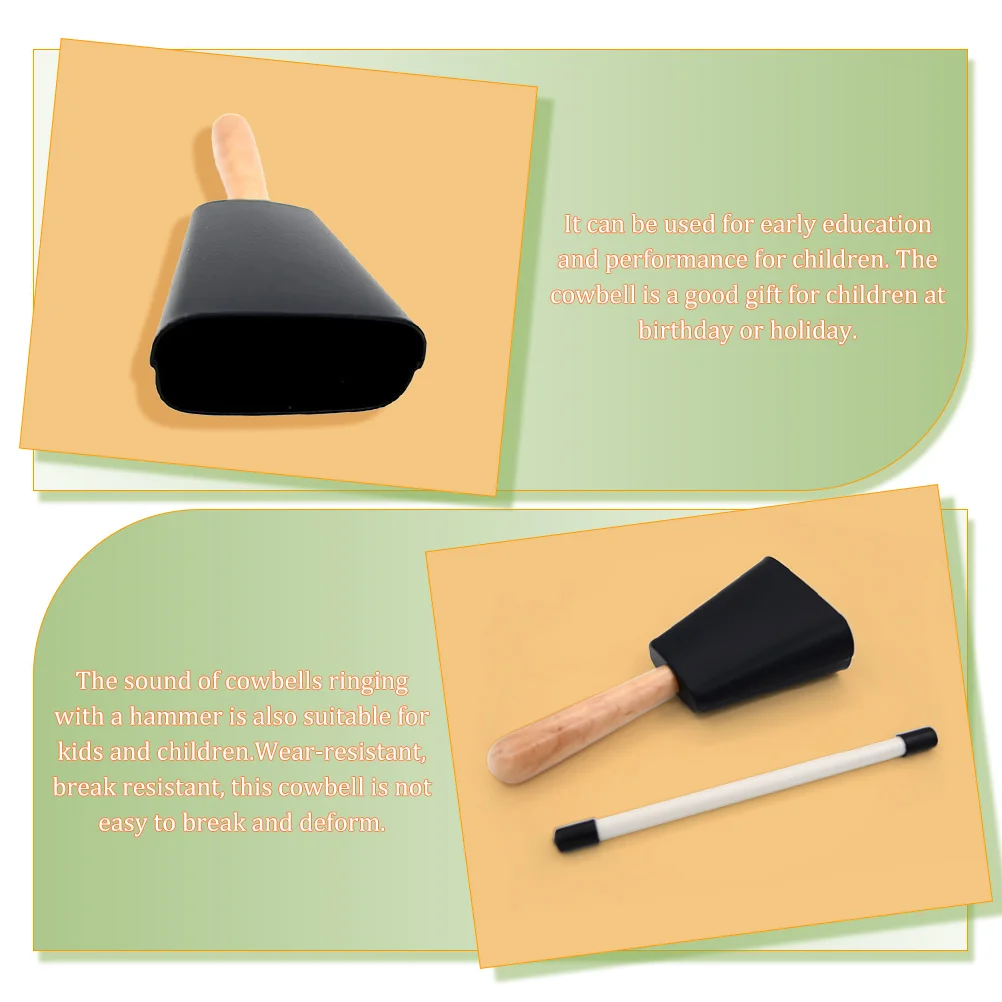 Cow Bell Kid Toys Musical Instrument Accessory Childrens Metal Cowbell for Kids Bells Football Games