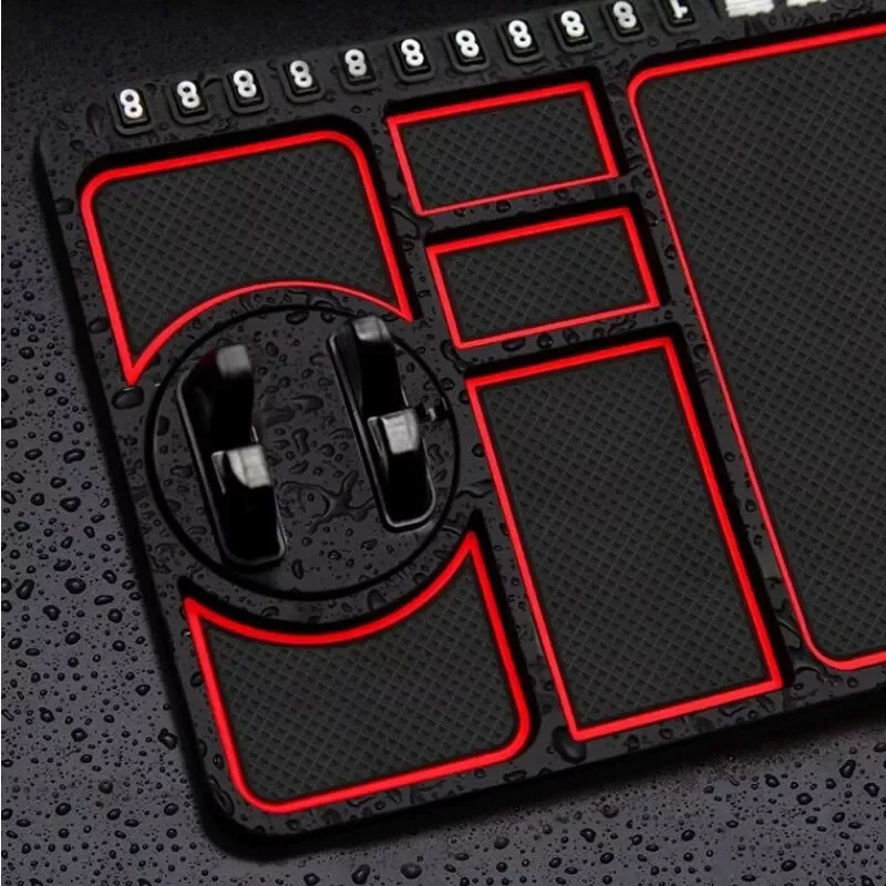 

Car Accessories 2022new Car Dashboard Anti-Slip Mat Auto Phone Holder PVC Cushion for Cellphone Bracket Coin Card Storage Tempor