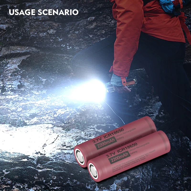 8ШТ PKCELL ICR18650 3 7-вольтовые литий-ионные аккумуляторы 7 В 2200 мАч с плоским верхом 18650