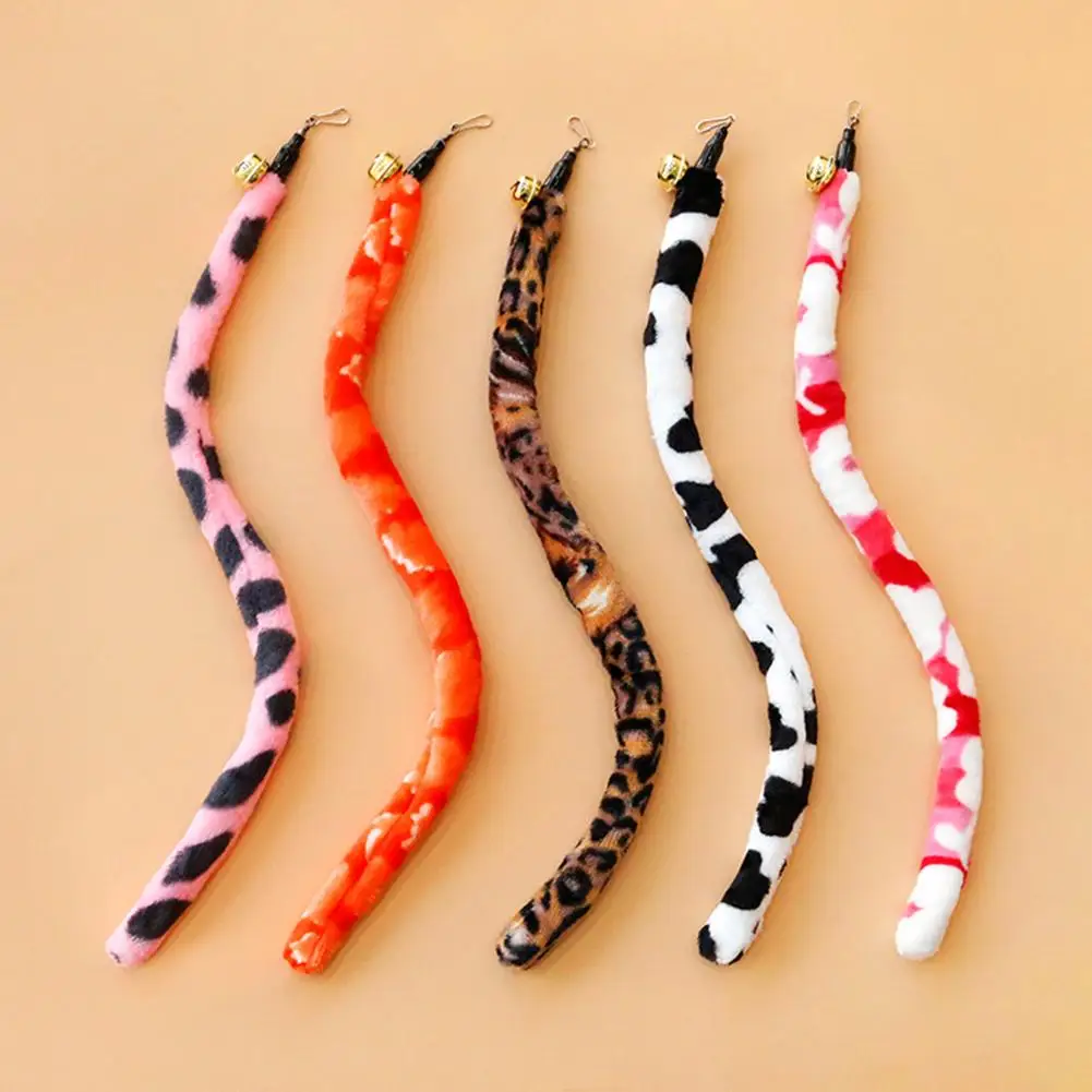 

Funny Teaser Stick Plush Simulation Tail With Bell Cat Interactive Toy Cats Pet Supplies