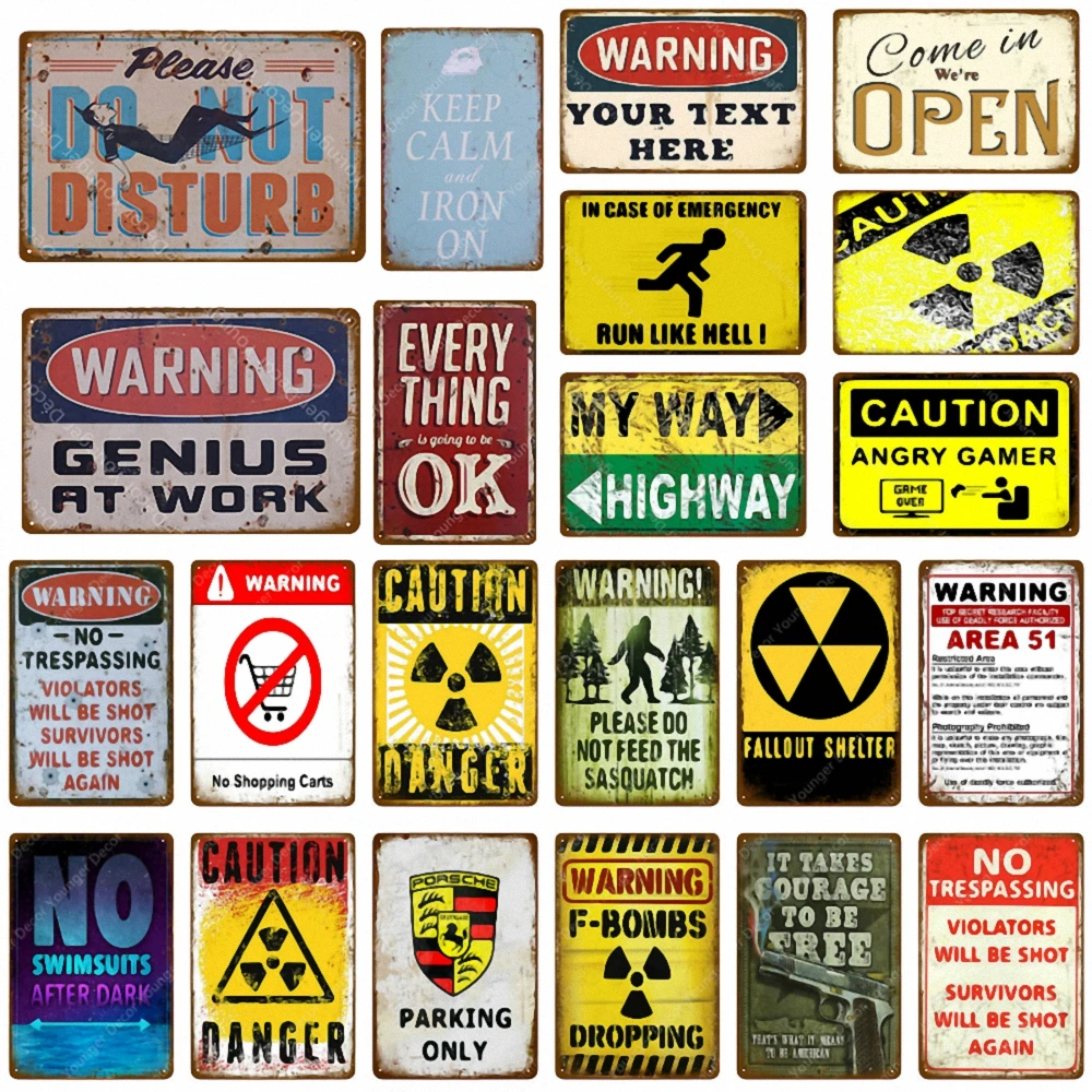 

Unique Metal Tin Sign Mix Random Shipment 10PCS Vintage Tin Plate Sign Mural Retro Gas Station Decor Personalized Metal Plaque 1