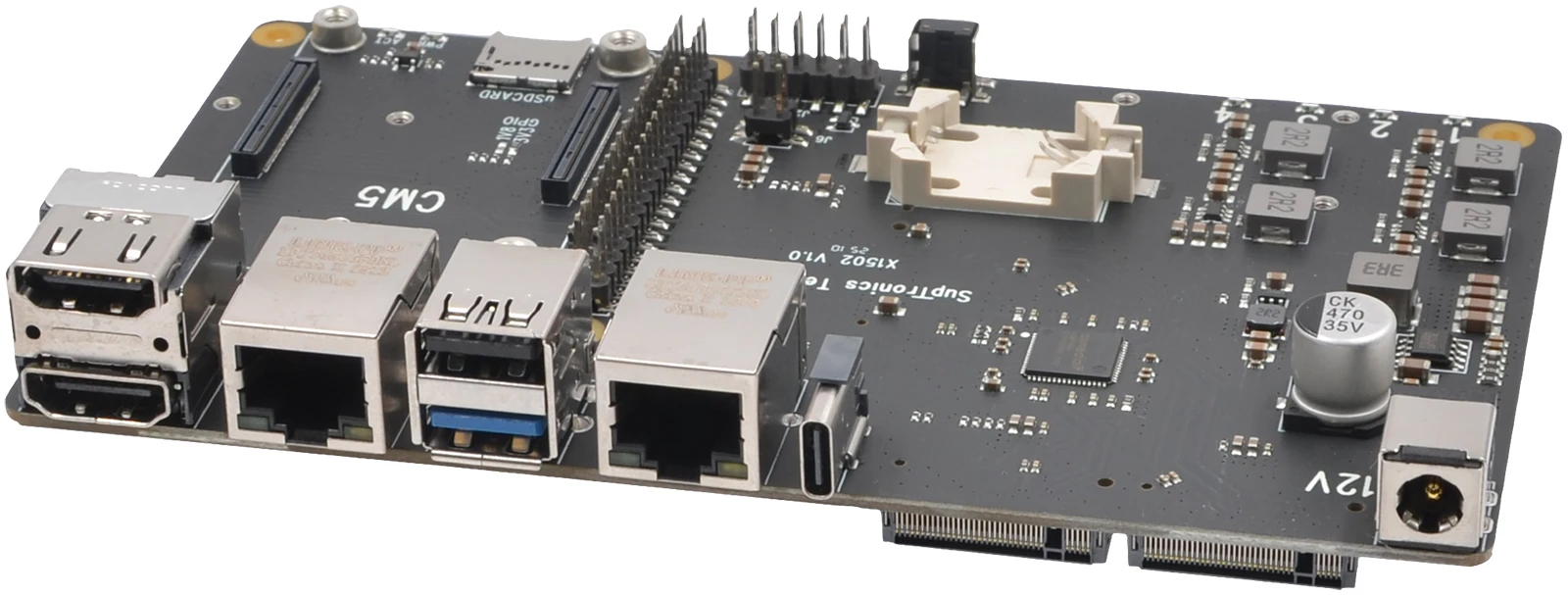 Фото Плата ввода-вывода Raspberry Pi CM5 NAS 4xNVMe с двойным Ethernet X1502 №3