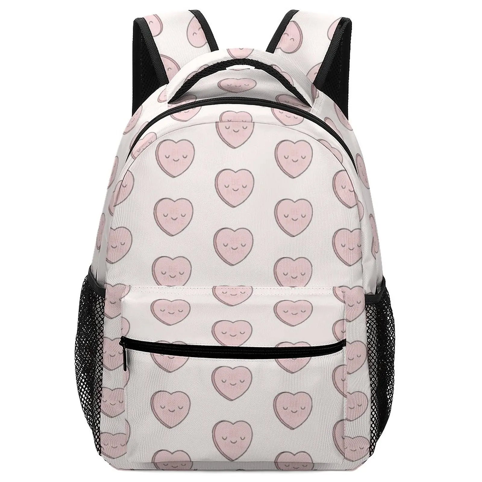 Cute Pink Candy Heart Women's Backpack Bag for Children Kids Men Art  School Bag Cute Bags For Women