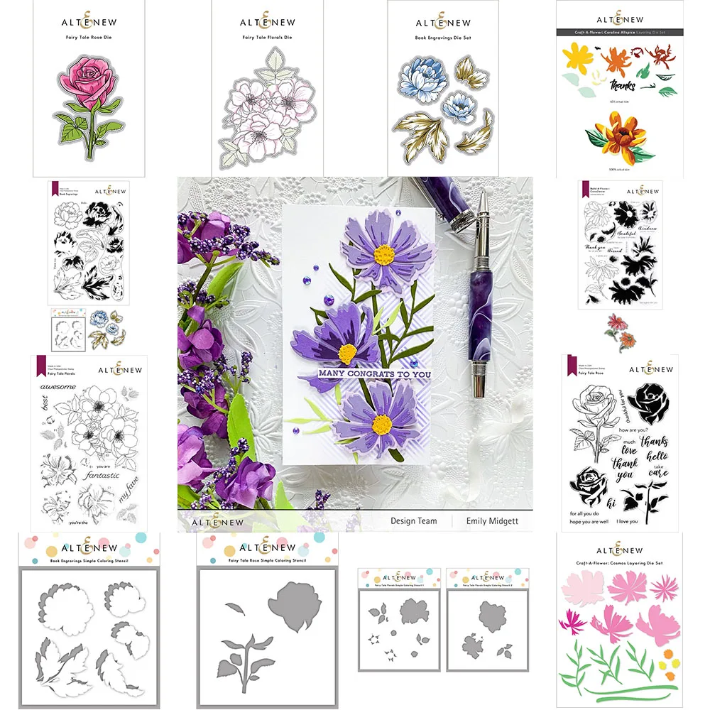 

New Floral Patterns Cutting Dies and Stamps Diy Embossed Paper Card Decoration Molds Layering Stencils For Scrapbooking Coloring