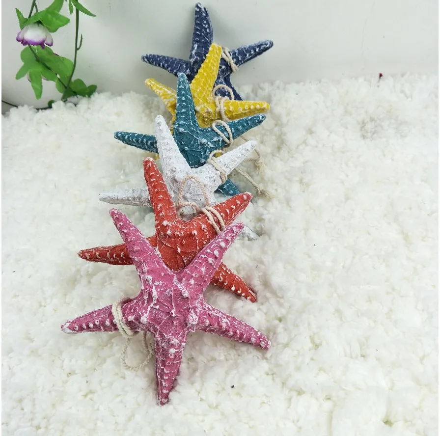 

Mediterranean Style Five-finger Steamed Bun Starfish Artificial Resin Starfish Hanging Pendant Coffee Bar Home Wall Decoration