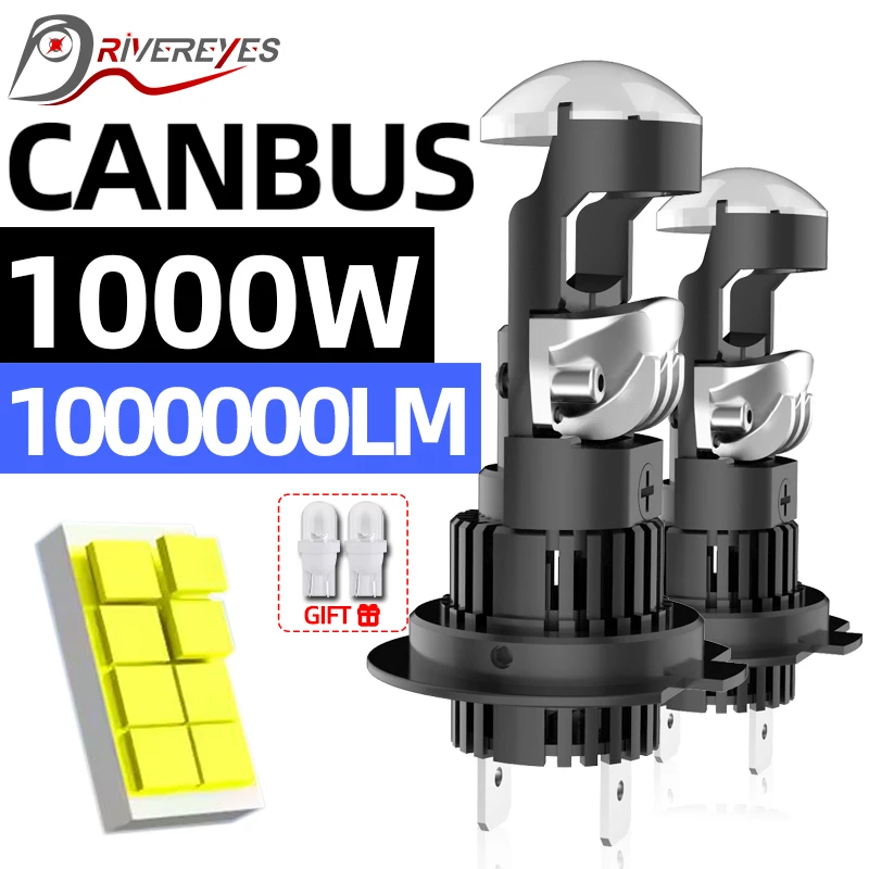 

H7 H11 Bi LED Фара Проектор Линза 1000 Вт Canbus Hi/Lo Beam 8580 CSP H8 H9 9005 HB3 9006 HB4 Турбо Автомобильный Свет HD Объектив 12 В 24 В