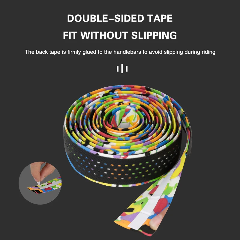 1 Пара Дышащих Перфорированных Лент Для Руля Нескользящая Велосипедная Лента