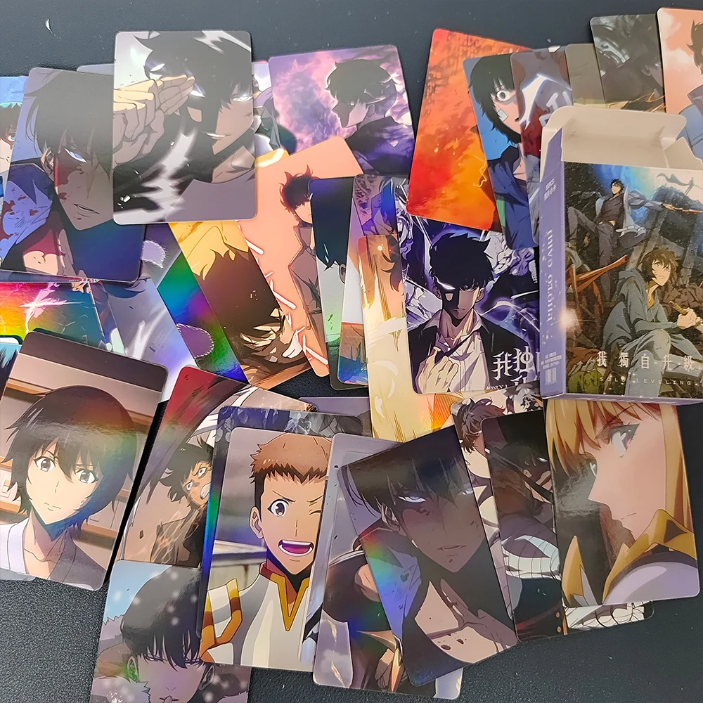 55 шт.компл. Solo Leveling Manga Laser Lomo Card Album Комические персонажи Фотокарта Коллекционные карты для фанатов (art.: 3920cc82f3bc3) - 3920cc82f3bc3