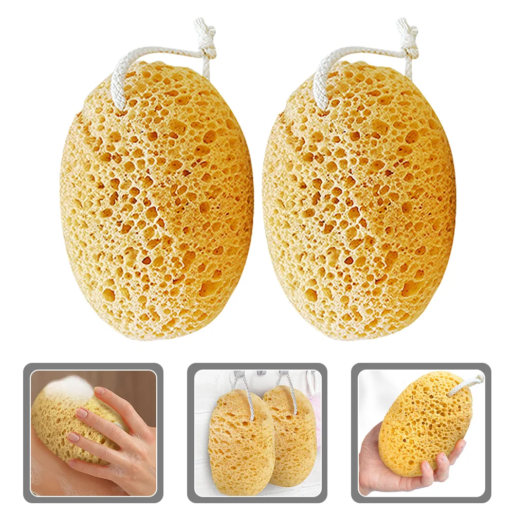 

2pcs Bath Sponge Body Scrubber Exfoliating Sponges Bath Scrubber Shower Supplies