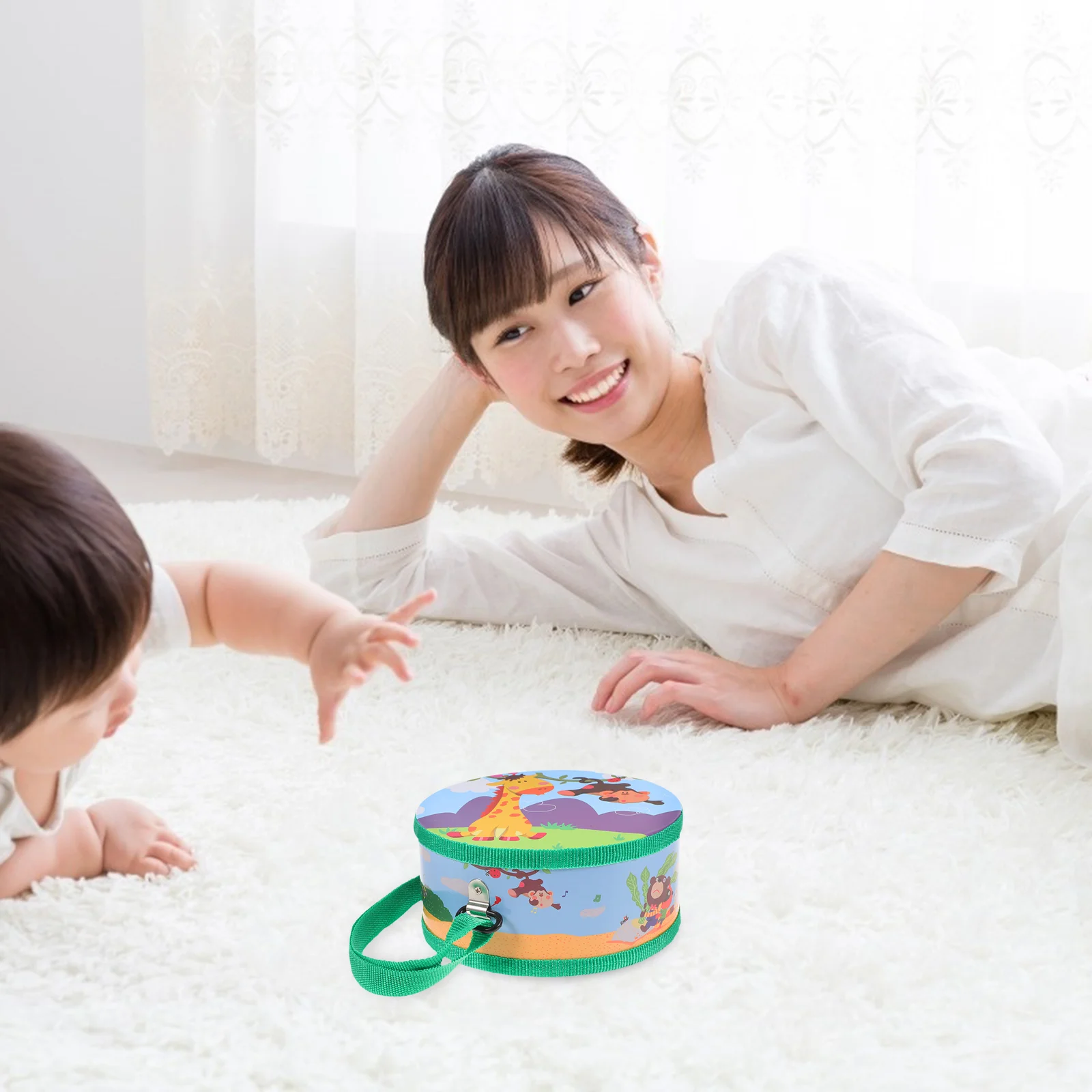 

Percussion Hand Drum Toy Wooden Musical Toys Kids Floor Instruments Early Educational Baby Phone Puzzle