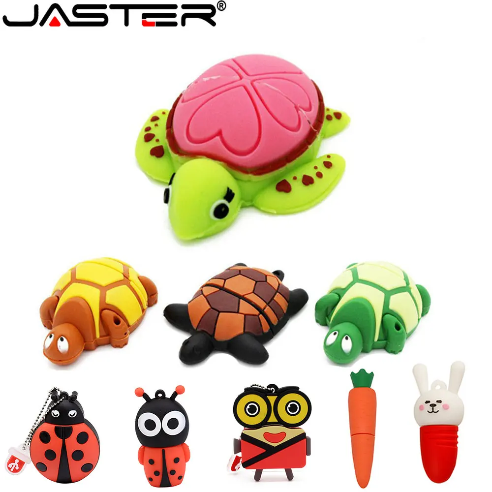 

JASTER 100% Real Capacity Cute Cartoon Rabbit Radish Shaped USB Disk 4GB 8GB 16GB 32GB 64GB Flash Drive Memory Stick for Student