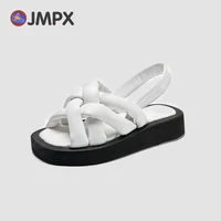 jmpx 2022 womens new summer sandals open toe thick bottom one sided belt fashion beach shoes casual hot selling womens shoes