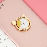 cute cat finger ring holder 360 degree rotate metal phone stand for iphone x xs 8 7 xiaomi samsung universal mobile phone holder