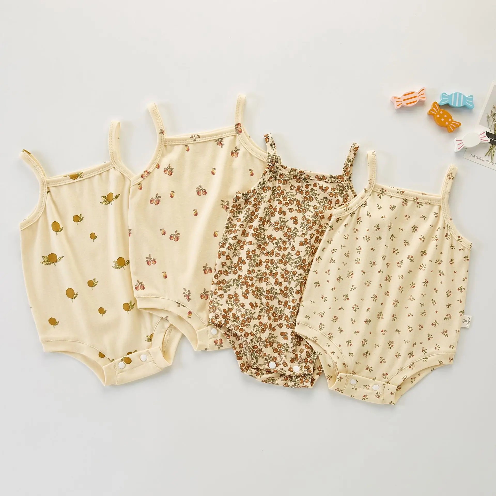 yg Newborn Jumpsuit Baby Girl Cotton Printed Triangle Current Price Tights Boy Casual |