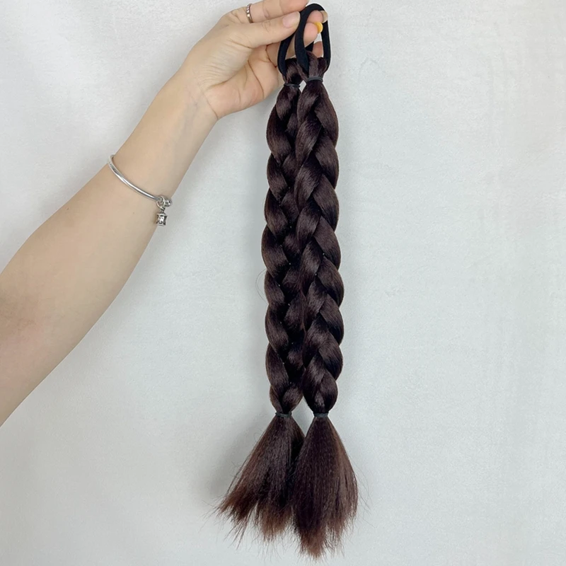 Kids Wig Ponytail Woman Hand-woven Braids Double Plait Baby Hair Ornament Dirty Pigtail in Children Coronet Accessories for Girl enlarge