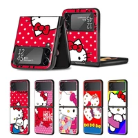 cover case for samsung galaxy z flip flip3 5g luxury casing shockproof full trend accessorie funda style bag hello kitty red