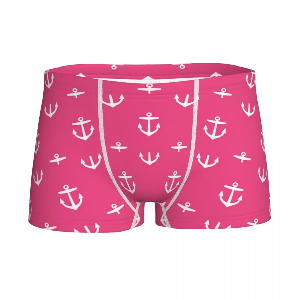 

Boys Pink Anchor Boxers Cotton Youth Comfortable Underwear Men Panties Pop Teenage Underpants