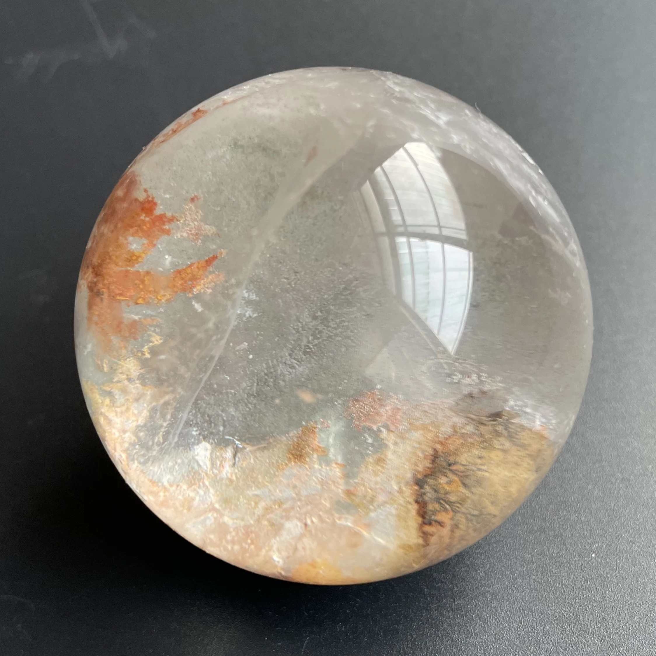 198 г натуральный хрустальный шар зеленая фантомная сфера для украшения камней