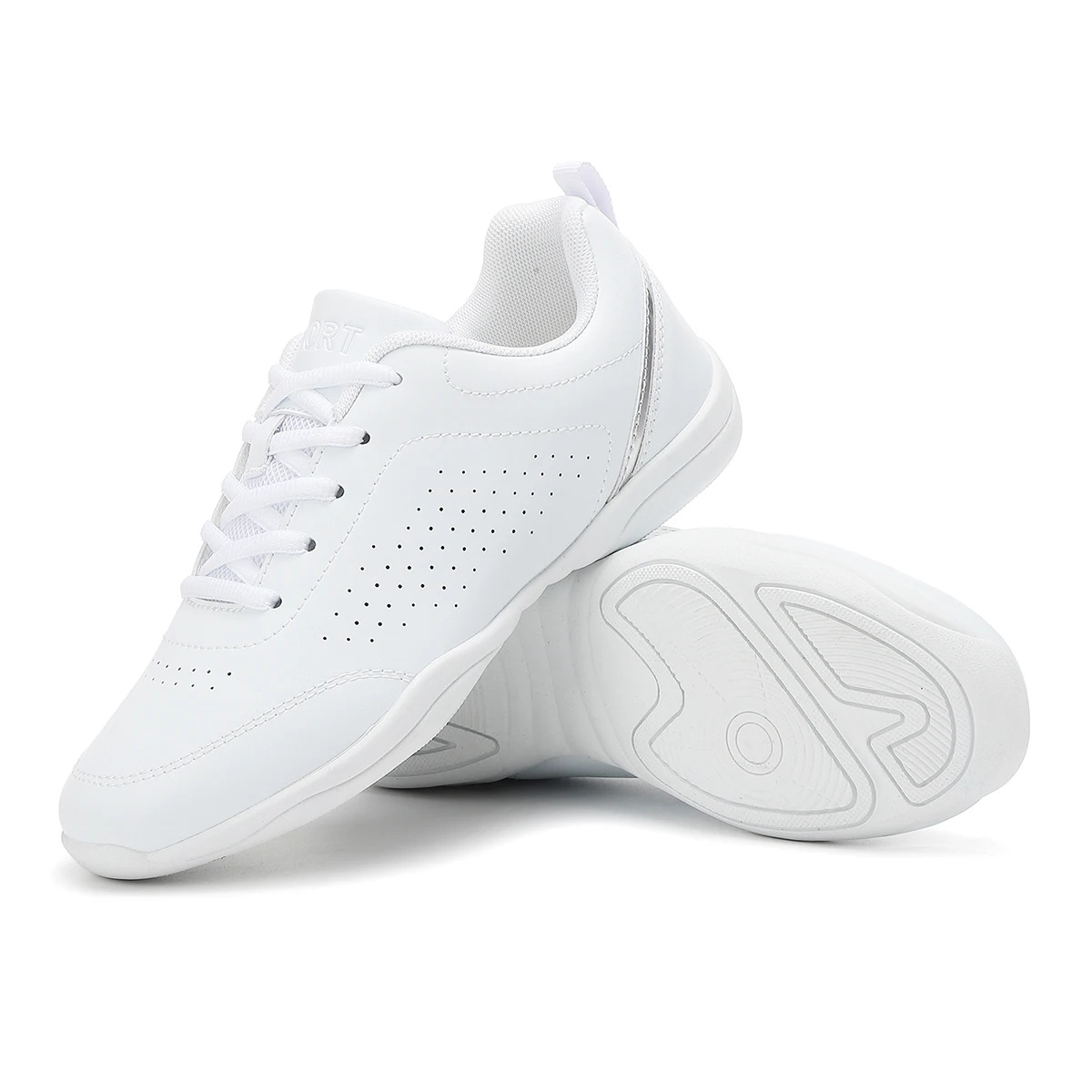 Marwoo 2413 белые кроссовки для танцев девочек черлидинга спортивные тренировочные