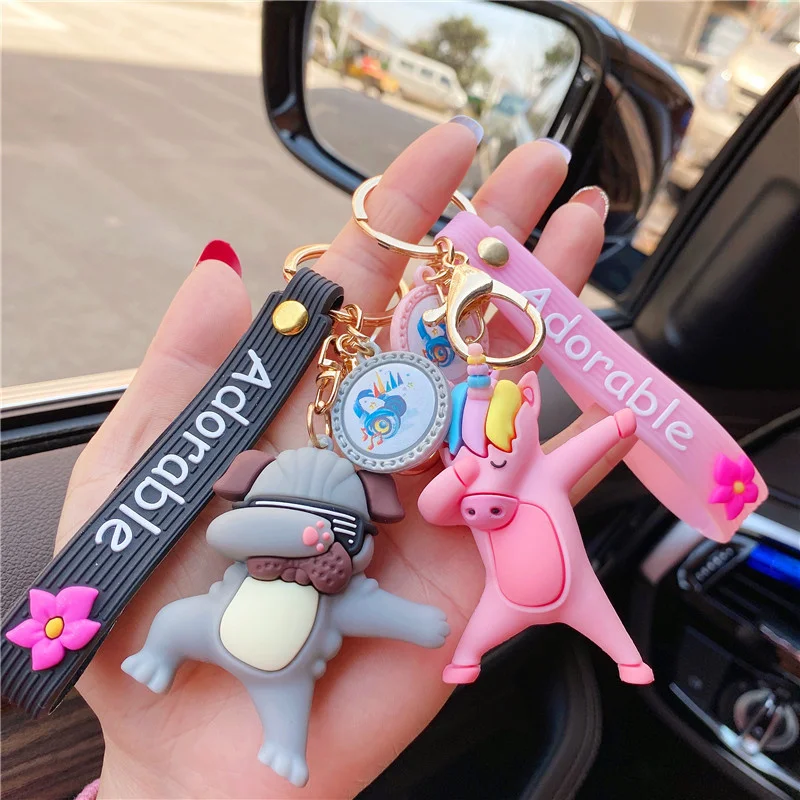 

Cartoon creative personality hip-hop doll key chain men and women car pendant student schoolbag small gift wholesale