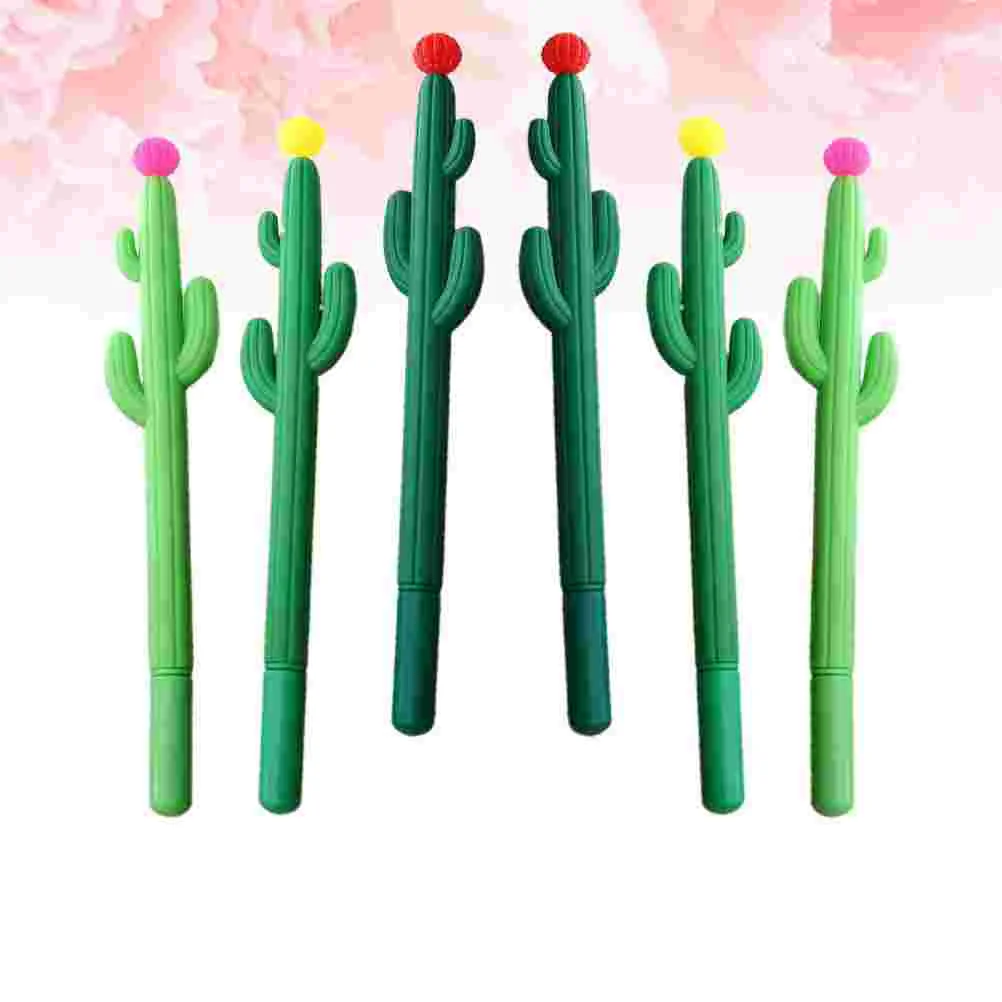 

10 Pcs Cactus Ballpoint Pen Student Stationery Supplies Signing Pens Gel Pen Student Writing Pen